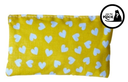 DUŻA PODUSZECZKA Z WALERIANĄ | Żółte serca | Co Ty Kocie