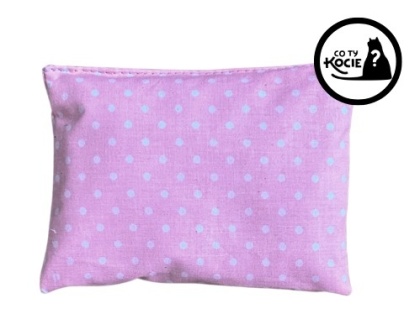 DUŻA PODUSZECZKA Z KOCIMIĘTKĄ | Różowe kropki | Co Ty Kocie