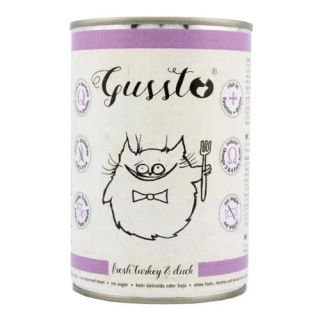 Karma Gussto puszka 400 g, kaczka & indyk