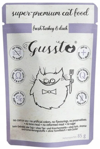 Karma Gussto saszetka 85 g, kaczka & indyk